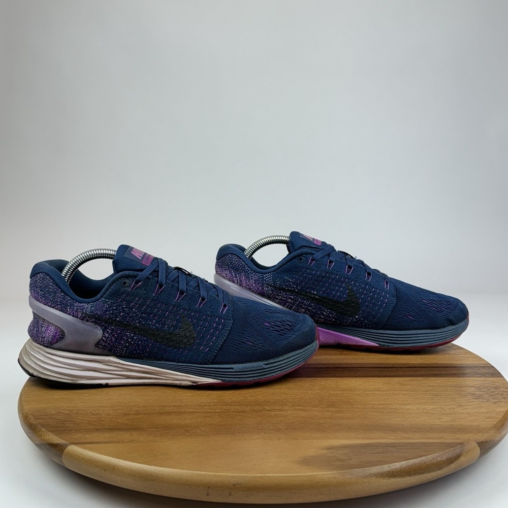 Mens Nike LunarGlide 7 Brave Blue‎ Vivid Purple Sneakers Shoes Size 9.5 D
